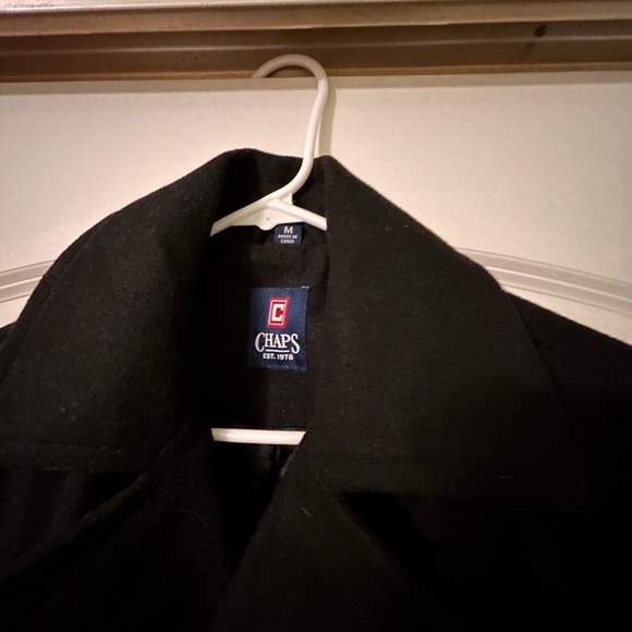 Chaps est 1978 wool coat Medium black - Picture 3 of 6